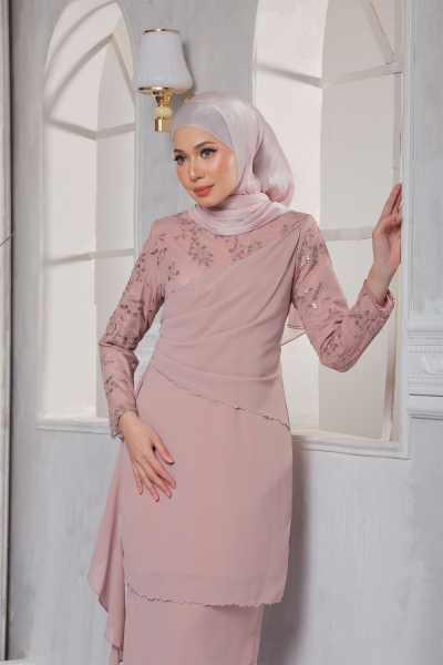 Kurung Elyssa - Dustypink 
